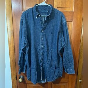 Men’s Ralph Lauren faux denim button up shirt